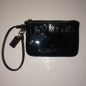 Coach sequin wristlet